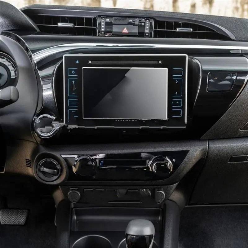 TGFQOLB Auto Navigation Protector Kompatibel Mit Toyota Für HiLux 2019 2020 2021 Auto Innen Center Konsole Transparent Display-schutzfolie Dashboard Schutzfolie(7 inch) von TGFQOLB