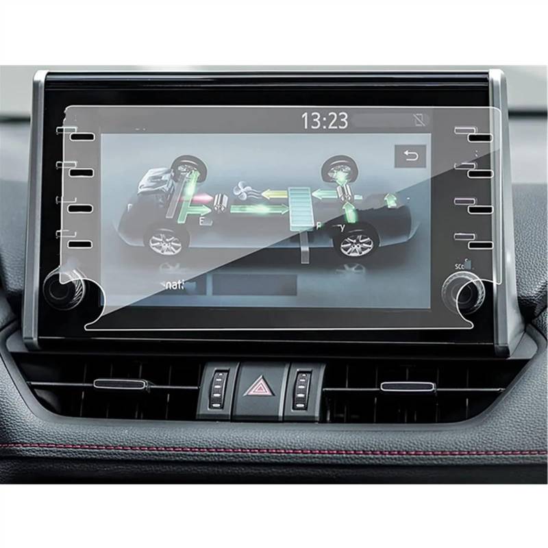 TGFQOLB Auto Navigation Protector Kompatibel Mit Toyota Für Rav4 2019 2020 2021 2022 8 Zoll Auto-Innenraum-Armaturenbrett-Schutzfolie Displayschutzfolie Aus Gehärtetem Glas von TGFQOLB