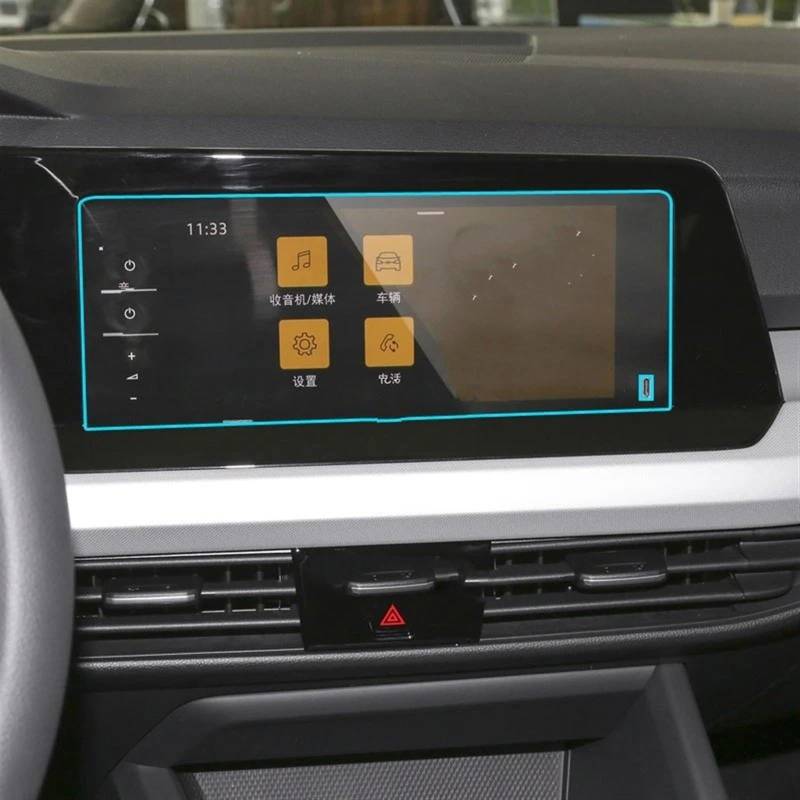 TGFQOLB Auto Navigation Protector Kompatibel Mit VW Für Golf 8 2021 Autonavigations-Displayschutzfolienaufkleber Displayschutzfolie Aus Gehärtetem Glas Autozubehör(with USB hooole) von TGFQOLB