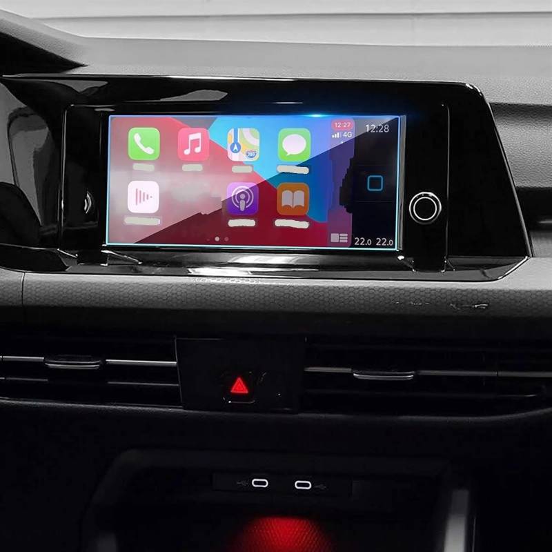 TGFQOLB Auto Navigation Protector Kompatibel Mit VW Für Golf Für GTI S 2022 2023 8,3 Zoll Autoinstrumentenschutzfolie Displayschutzfolie Aus Gehärtetem Glas Autozubehör von TGFQOLB