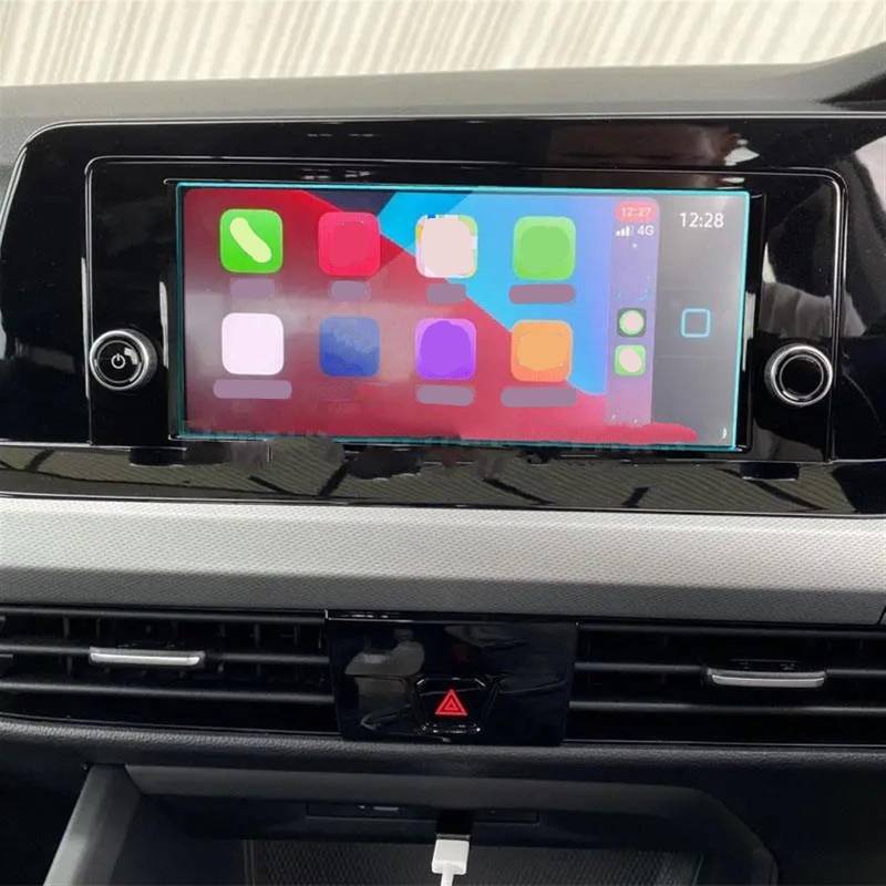 TGFQOLB Auto Navigation Protector Kompatibel Mit VW Für Golf Für Mk8 2021 Autonavigation Schutzfolie Aufkleber Autoinnenraum Schutzfolie Armaturenbrett Schutzfolie von TGFQOLB