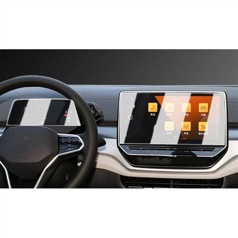 TGFQOLB Auto Navigation Protector Kompatibel Mit VW Für Id6x Für Crozz 2021 2022 2023 Auto Instrument Schutz Film Center Control Screen Schutz Film Auto Zubehör(GPS and Dashboard) von TGFQOLB