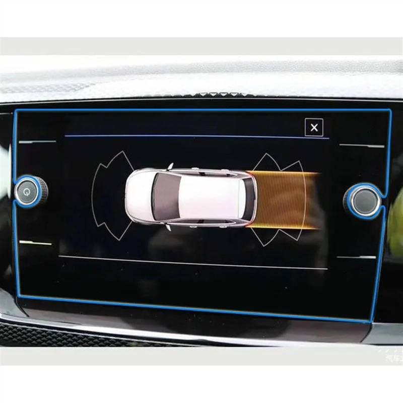TGFQOLB Auto Navigation Protector Kompatibel Mit VW Für Polo Für Polo 6 Discove 2018 2019 2020 2021 2022 Autonavigation Displayschutzfolie Aufkleber Armaturenbrett-Schutzfolie von TGFQOLB