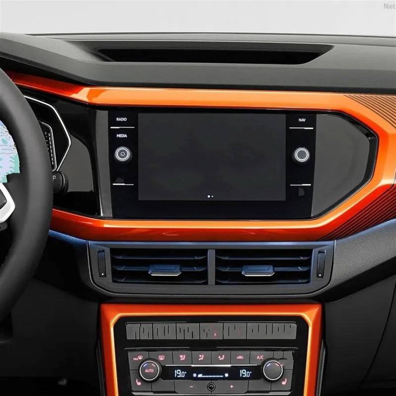 TGFQOLB Auto Navigation Protector Kompatibel Mit VW Für T-Cross 2019 2020 8 Zoll Autonavigation Schutzfolie Panzerglas Schutzfolie Armaturenbrett Schutzfolie von TGFQOLB