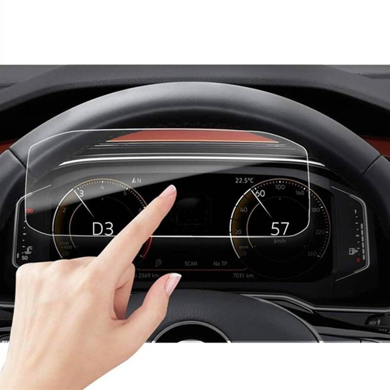 TGFQOLB Auto Navigation Protector Kompatibel Mit VW Für T-ROC 2020 2021 2022 Auto Instrument Transparente Schutzfolie Gehärtetem Glas Screen Schutzfolie Auto Zubehör von TGFQOLB
