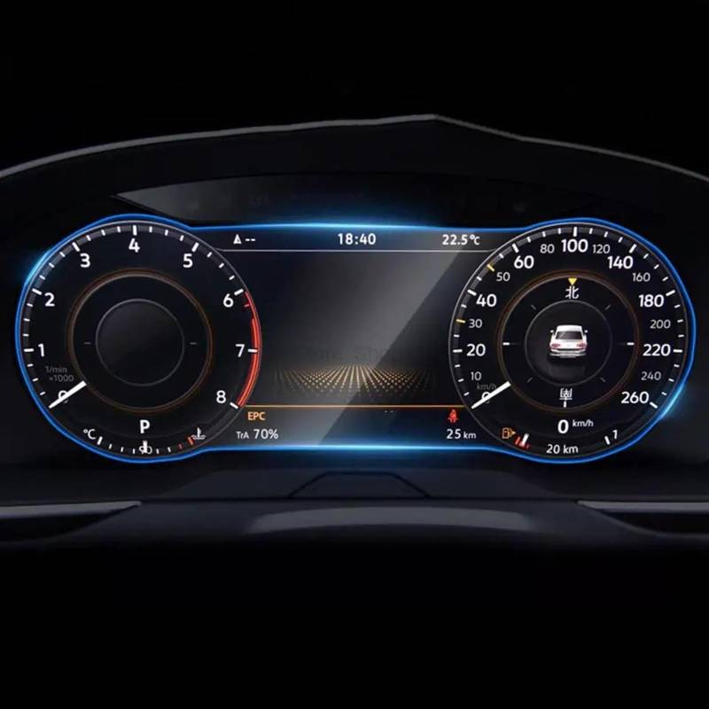 TGFQOLB Auto Navigation Protector Kompatibel Mit VW Für Tiguan 2018 Auto Navigation Instrument Display Schutzfolie Auto Instrument Schutzfolie Display Schutzfolie von TGFQOLB
