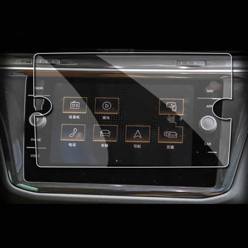 TGFQOLB Auto Navigation Protector Kompatibel Mit VW Für Tiguan Für Atlas 2017 2018 2019 2020 8 Zoll Auto-Innenraum-Armaturenbrett-Schutzfolie Schutzfolie Aus Gehärtetem Glas von TGFQOLB