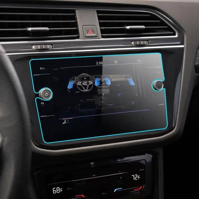 TGFQOLB Auto Navigation Protector Kompatibel Mit VW Für Tiguan Sel 2021 2022 8 Zoll Auto-Innenraum-Armaturenbrett-Schutzfolie Schutzfolie Aus Gehärtetem Glas Autozubehör von TGFQOLB
