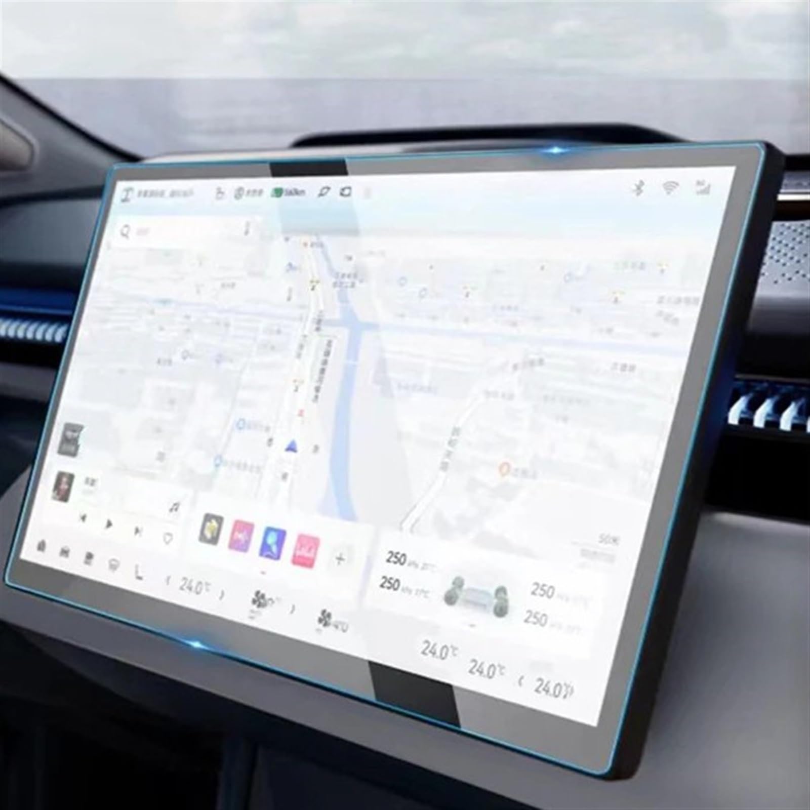 TGFQOLB Auto Navigation Protector Kompatibel Mit Zeekr Für X 2023 Armaturenbrett-Monitor-Schutzfolie Auto-Navigations-Schutzfolie Displayschutzfolie Aus Gehärtetem Glas(RHD GPS) von TGFQOLB