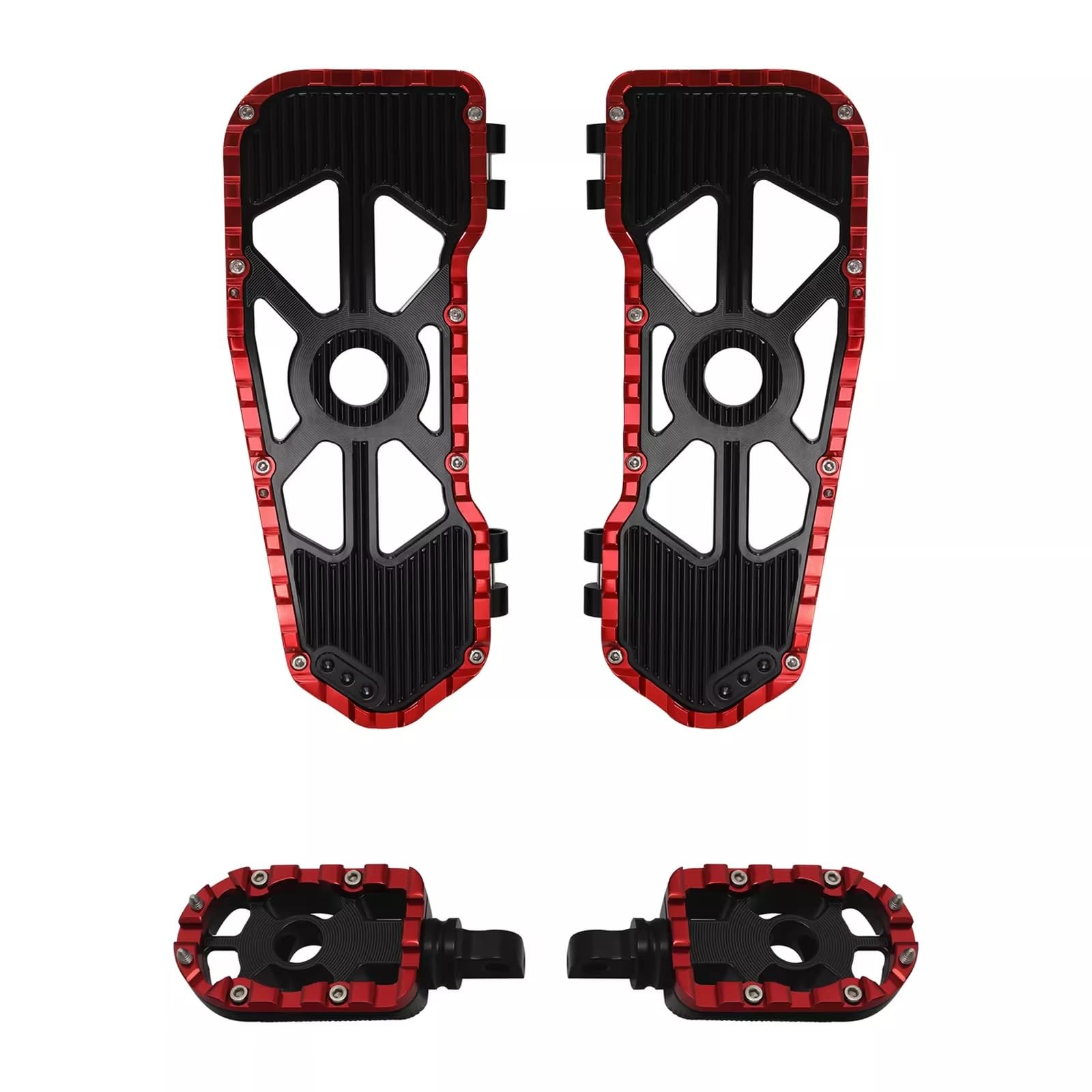 TGFQOLB Fußrasten Für Motorräder Für Touring 2009 2010 2011 2012 2013 2014 2015 2016 2017 2018 2019 2020 2021 2022 2023 2024 Motorrad Fahrer Trittbrett Trittbrett Fußrasten(Red2) von TGFQOLB