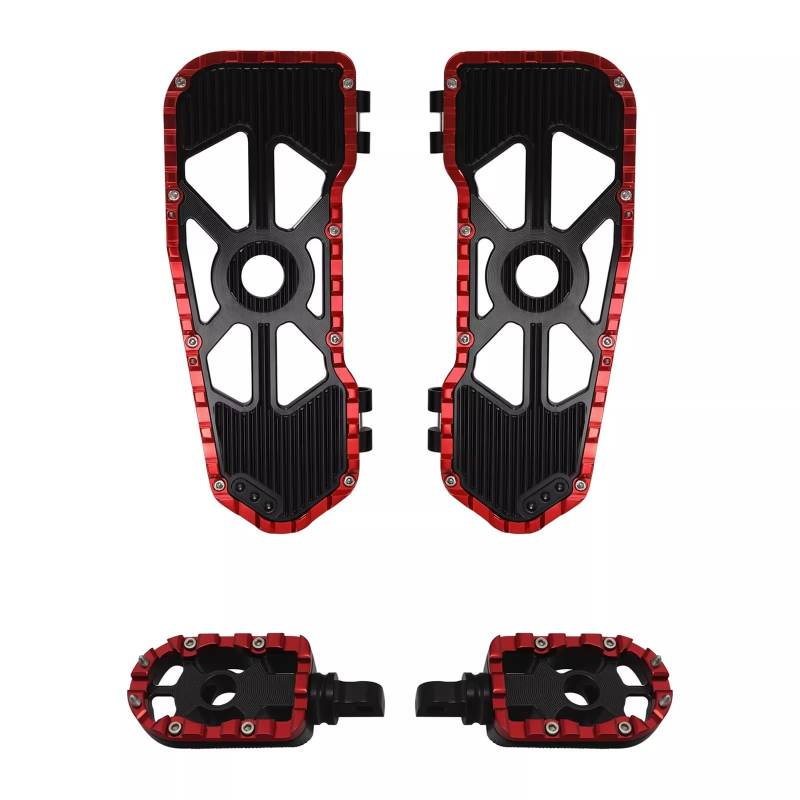 TGFQOLB Fußrasten Für Motorräder Für Touring 2009 2010 2011 2012 2013 2014 2015 2016 2017 2018 2019 2020 2021 2022 2023 2024 Motorrad Fahrer Trittbrett Trittbrett Fußrasten(Red2) von TGFQOLB