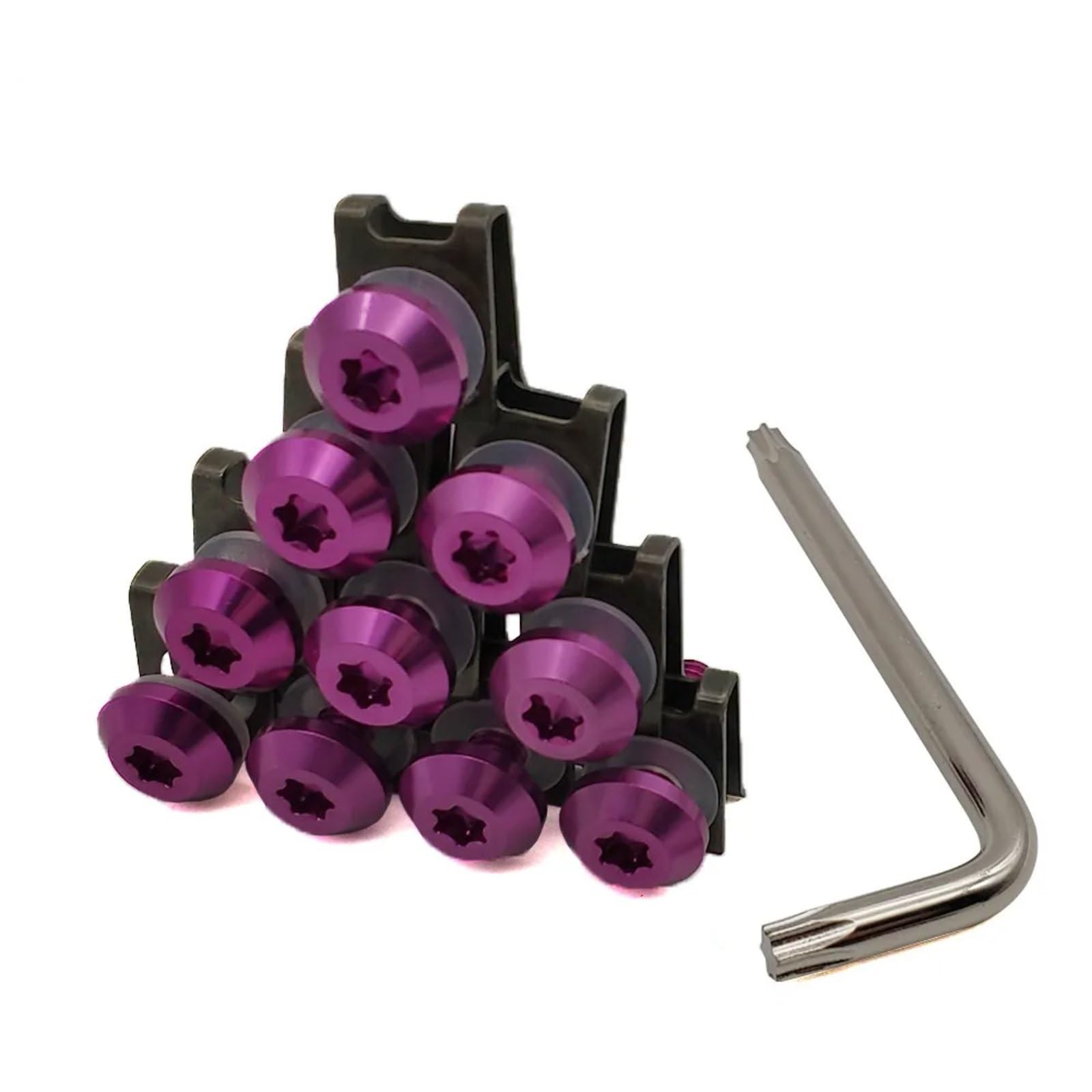TGFQOLB Gewindeschrauben Set Für Adventure Für F800 Für GS GT R Motorrad Verkleidung Schrauben Für Custom Moto Körper Für Feder Bolzen Zubehör Motorrad Batterie Terminal Schrauben(Purple) von TGFQOLB