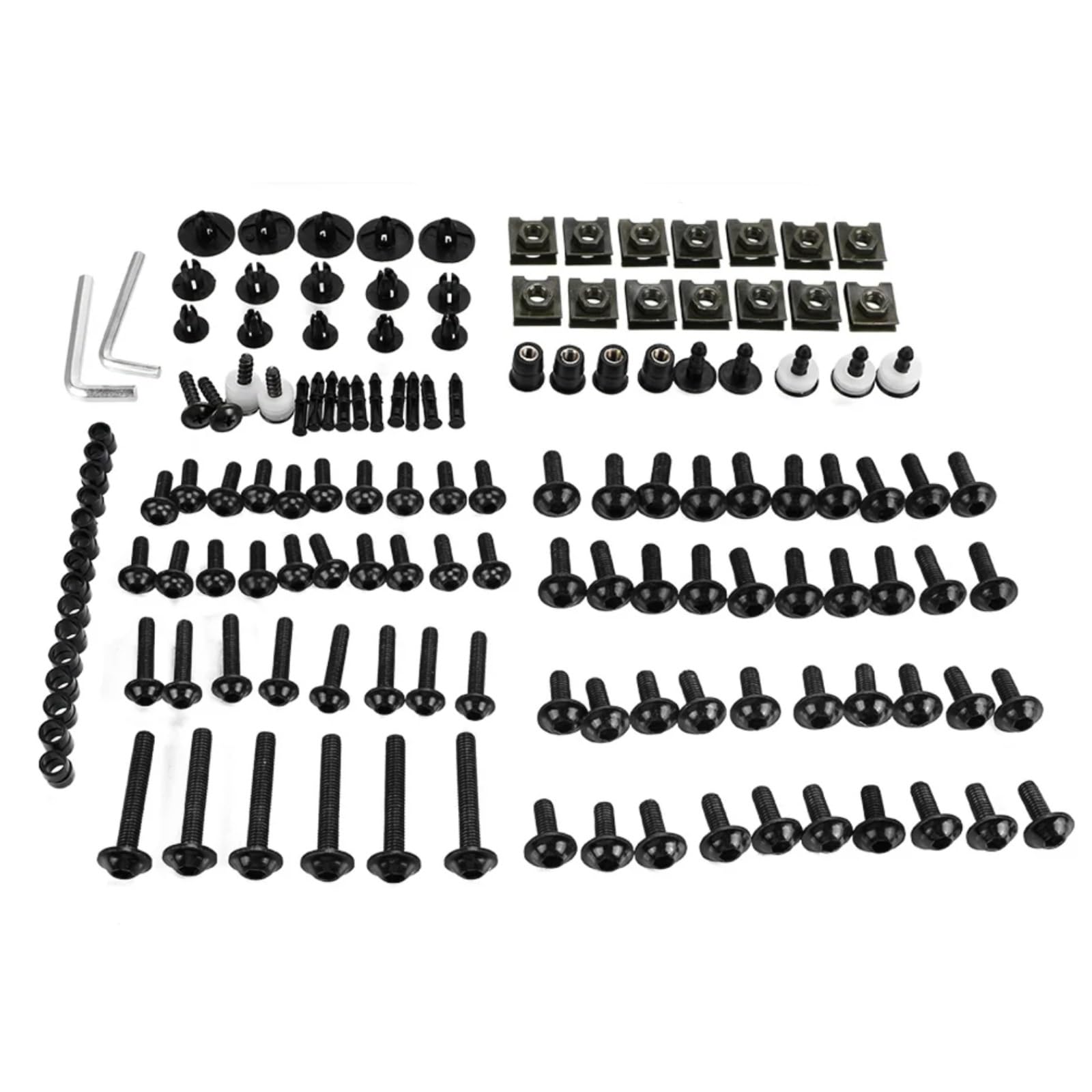 TGFQOLB Gewindeschrauben Set Für CBR1000RR 2006-2012 Motorrad Verkleidung Für Bolzen Schraube Verschluss Fixierung Motorrad Batterie Terminal Schrauben(Black) von TGFQOLB