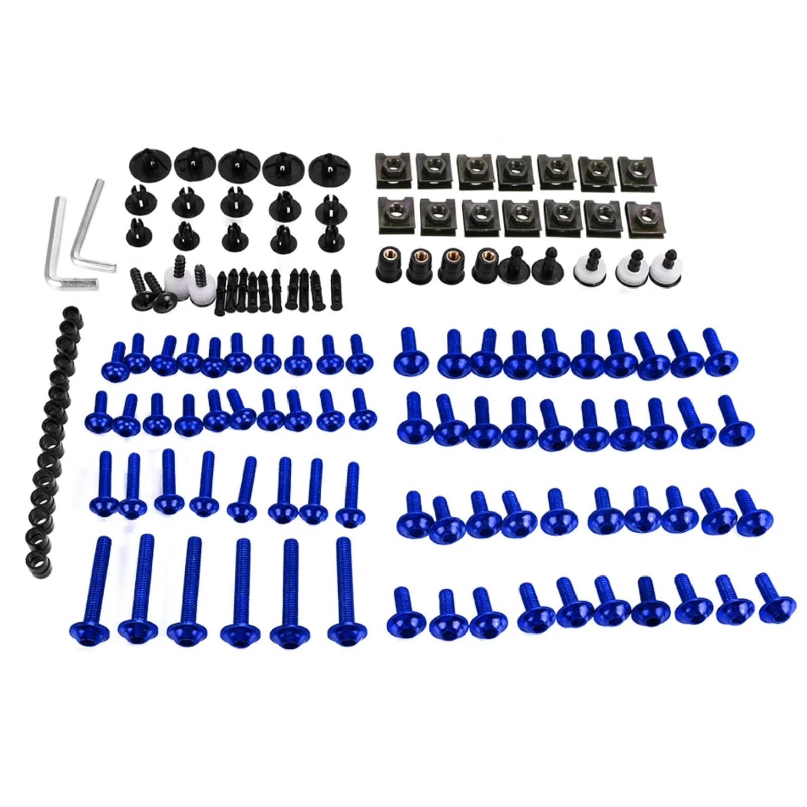 TGFQOLB Gewindeschrauben Set Für CBR1000RR 2006-2012 Motorrad Verkleidung Für Bolzen Schraube Verschluss Fixierung Motorrad Batterie Terminal Schrauben(Blue) von TGFQOLB