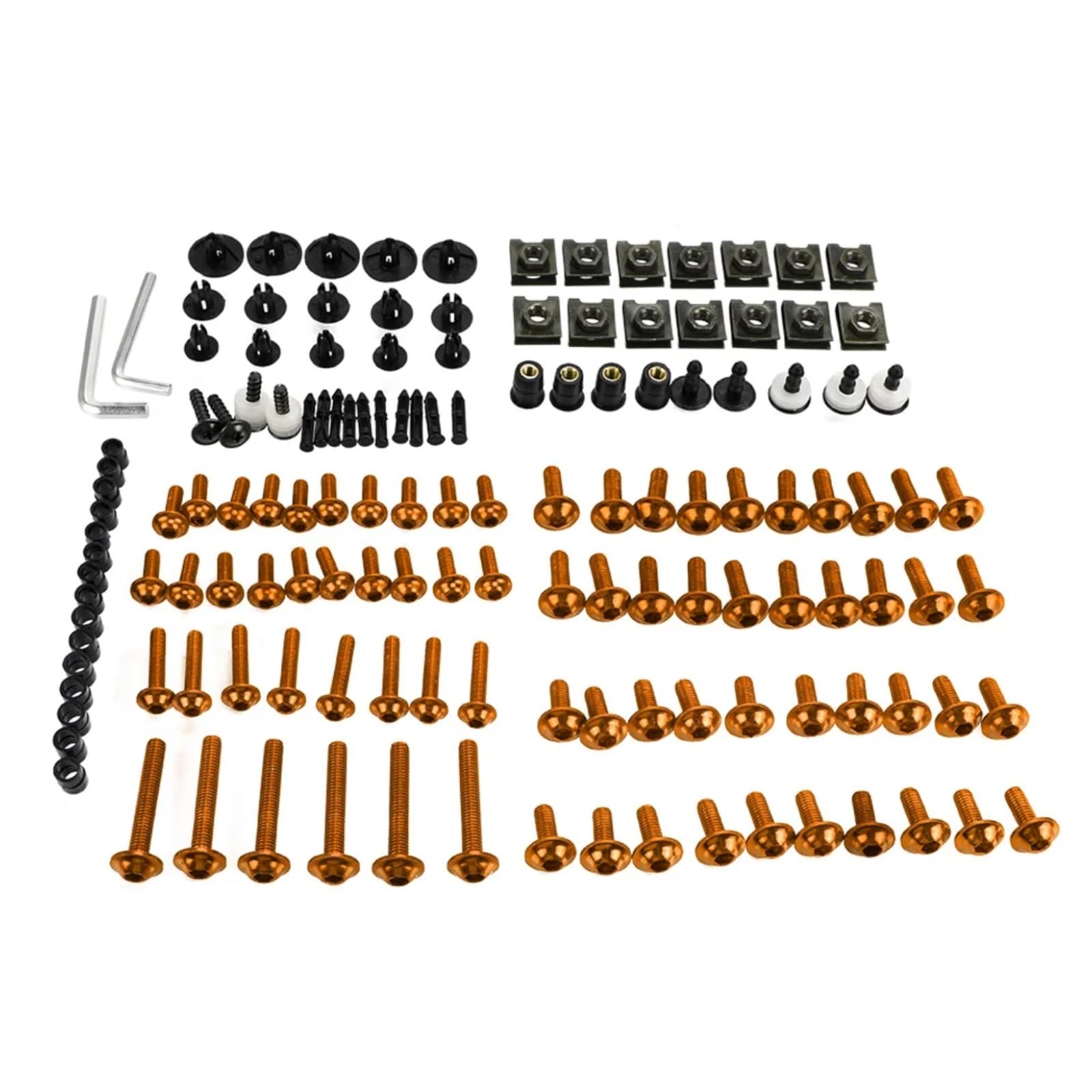 TGFQOLB Gewindeschrauben Set Für CBR1000RR 2006-2012 Motorrad Verkleidung Für Bolzen Schraube Verschluss Fixierung Motorrad Batterie Terminal Schrauben(Orange) von TGFQOLB