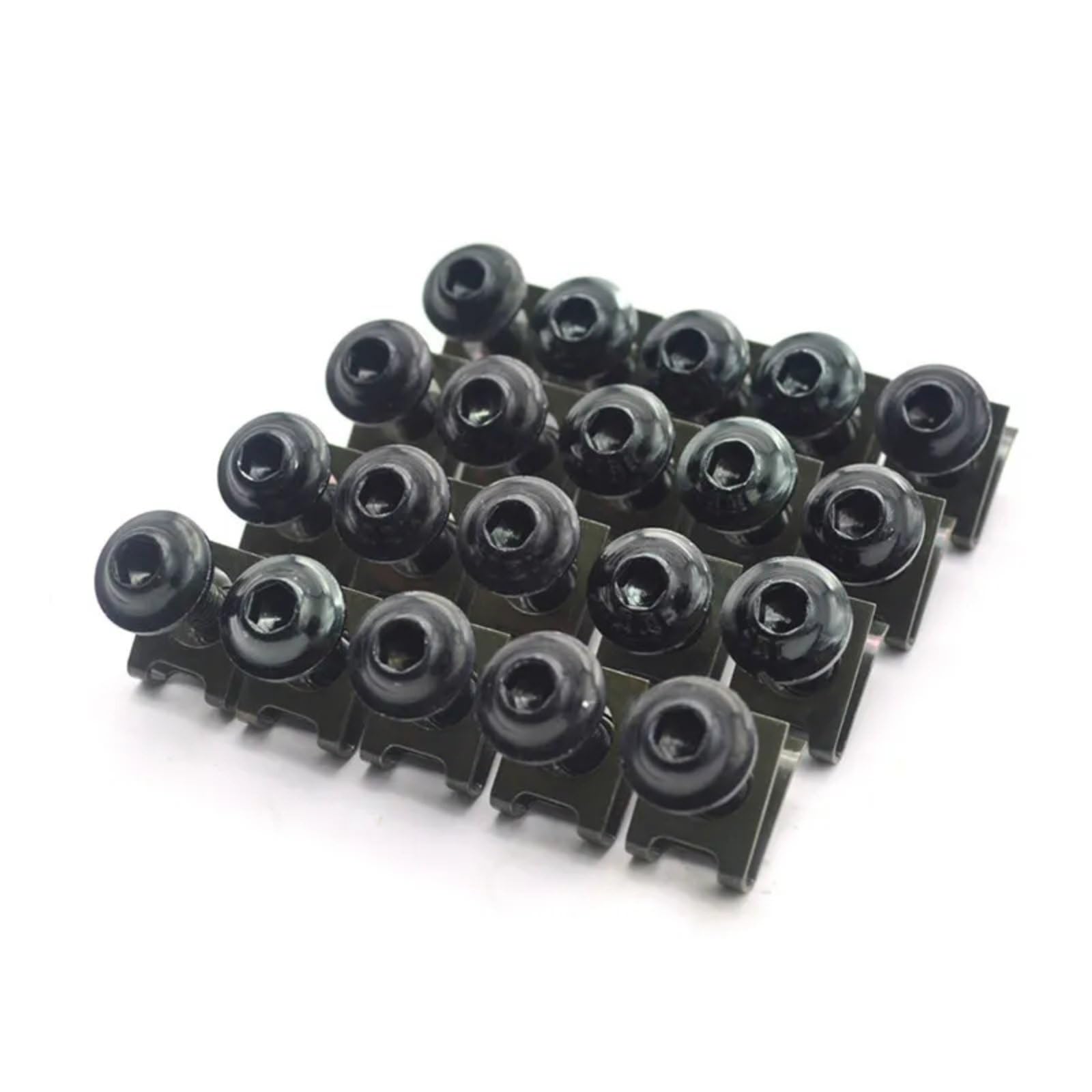 TGFQOLB Gewindeschrauben Set Für Hayabusa Für SV650S Für SV1000S 20PCS Motorrad Zubehör Verkleidung Schraube Für Bolzen Windschutzscheibe Schraube Motorrad Batterie Terminal Schrauben(Black) von TGFQOLB