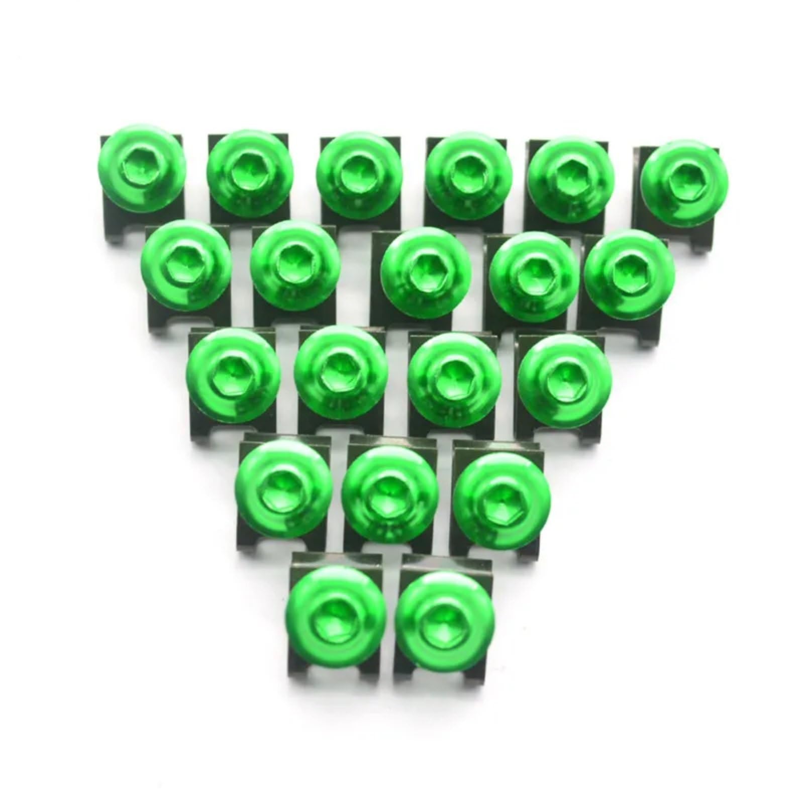 TGFQOLB Gewindeschrauben Set Für Hayabusa Für SV650S Für SV1000S 20PCS Motorrad Zubehör Verkleidung Schraube Für Bolzen Windschutzscheibe Schraube Motorrad Batterie Terminal Schrauben(Green) von TGFQOLB