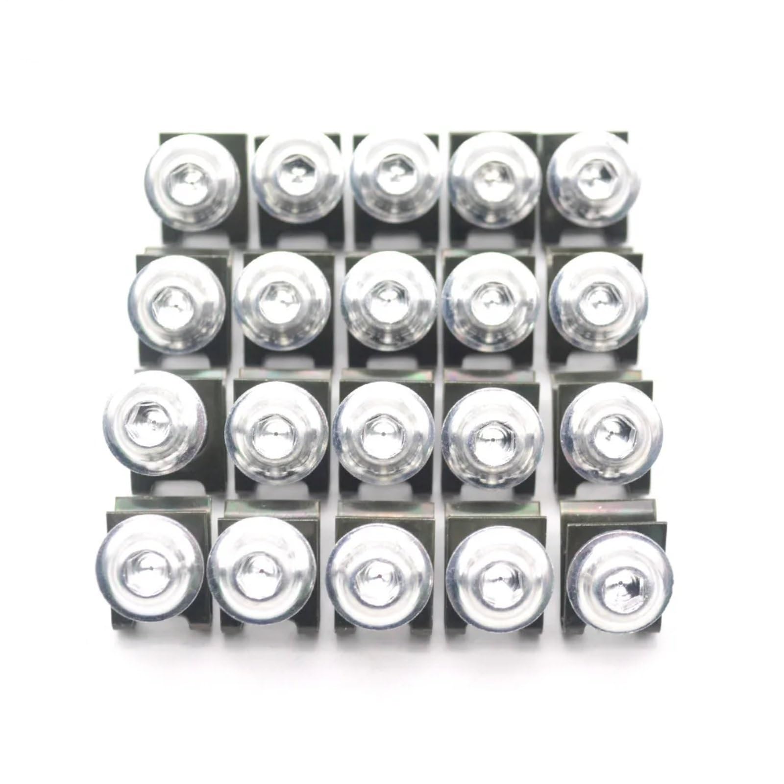 TGFQOLB Gewindeschrauben Set Für Hayabusa Für SV650S Für SV1000S 20PCS Motorrad Zubehör Verkleidung Schraube Für Bolzen Windschutzscheibe Schraube Motorrad Batterie Terminal Schrauben(Silver) von TGFQOLB
