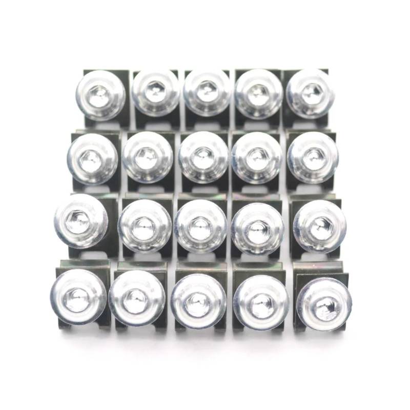 TGFQOLB Gewindeschrauben Set Für Hayabusa Für SV650S Für SV1000S 20PCS Motorrad Zubehör Verkleidung Schraube Für Bolzen Windschutzscheibe Schraube Motorrad Batterie Terminal Schrauben(Silver) von TGFQOLB