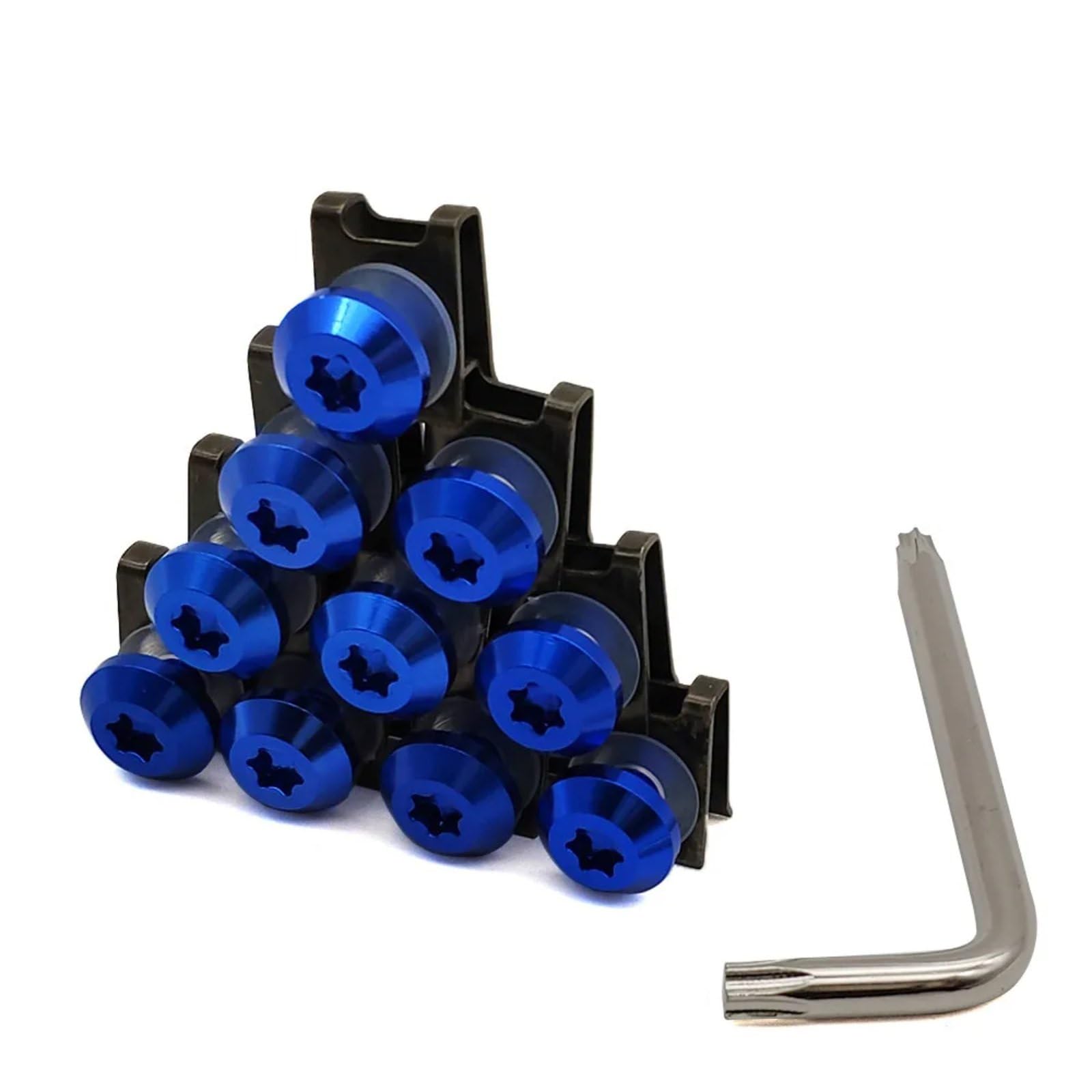 TGFQOLB Gewindeschrauben Set Für NC750S Für NC750X Motorrad Verkleidung Schrauben Für Custom Moto Körper Für Frühling Schrauben Zubehör Motorrad Batterie Terminal Schrauben(Blue) von TGFQOLB