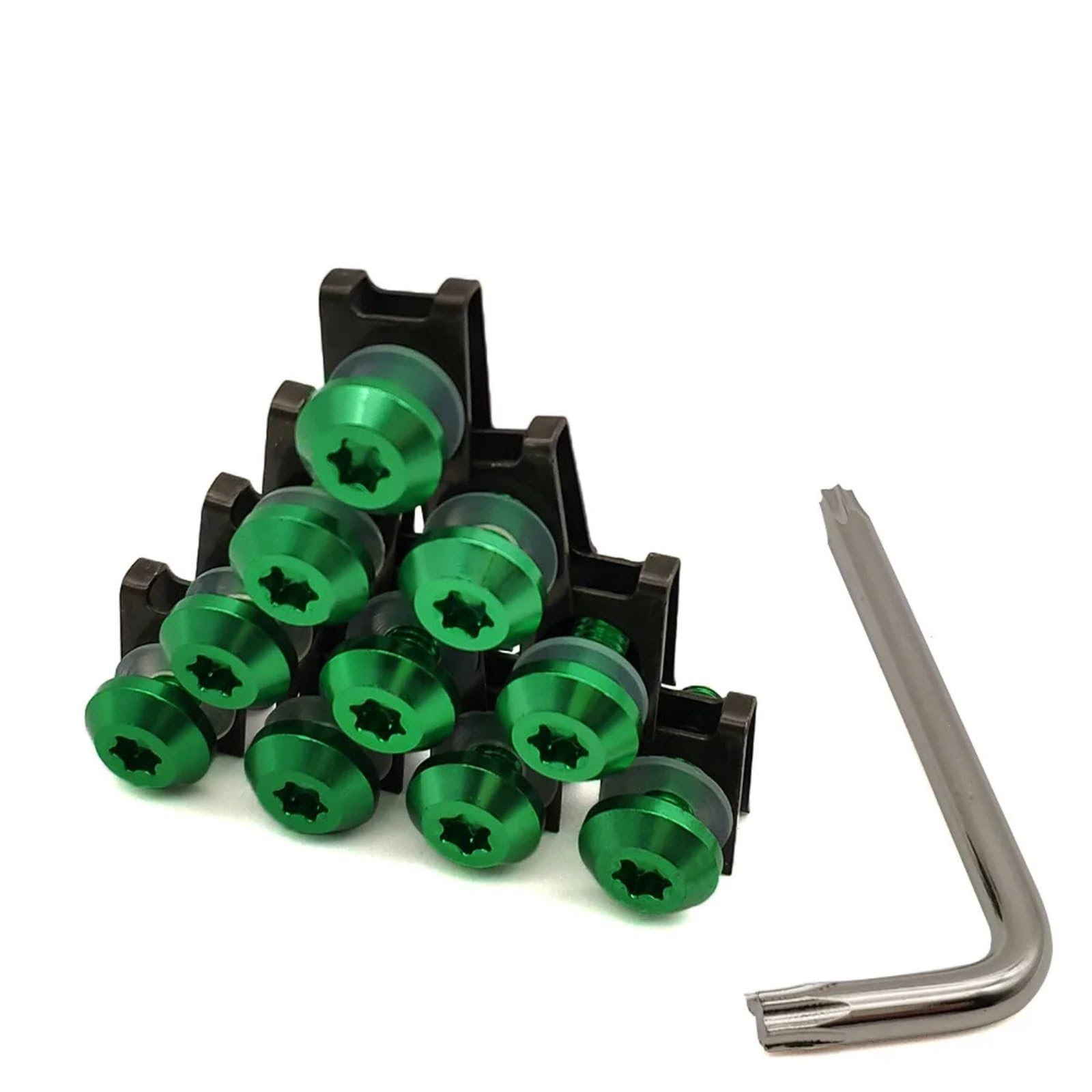 TGFQOLB Gewindeschrauben Set Für NC750S Für NC750X Motorrad Verkleidung Schrauben Für Custom Moto Körper Für Frühling Schrauben Zubehör Motorrad Batterie Terminal Schrauben(Green) von TGFQOLB