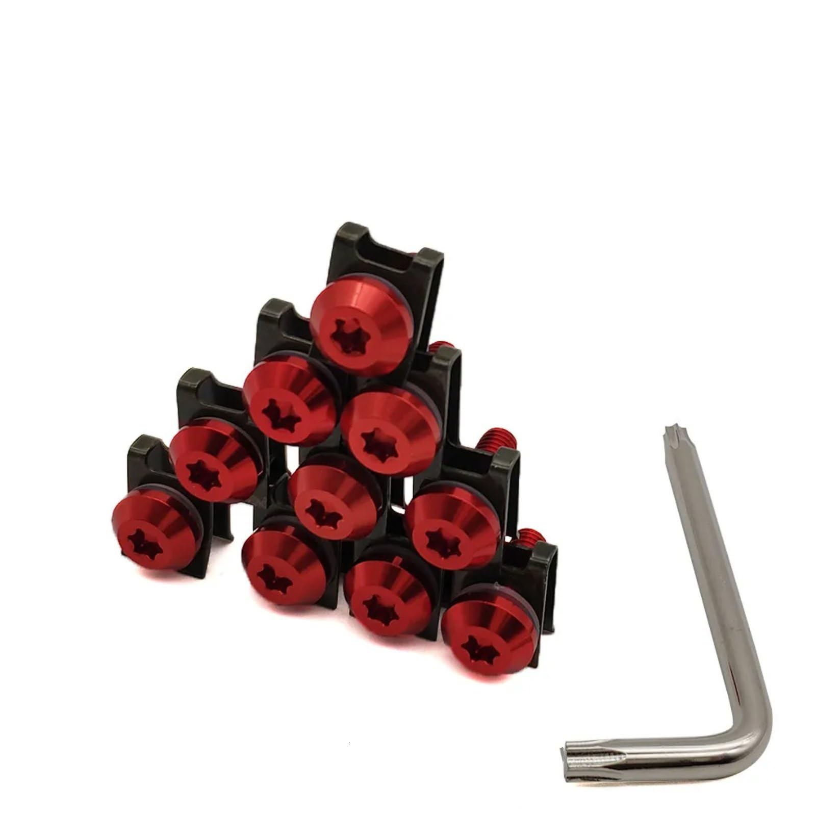 TGFQOLB Gewindeschrauben Set Für NC750S Für NC750X Motorrad Verkleidung Schrauben Für Custom Moto Körper Für Frühling Schrauben Zubehör Motorrad Batterie Terminal Schrauben(Red) von TGFQOLB