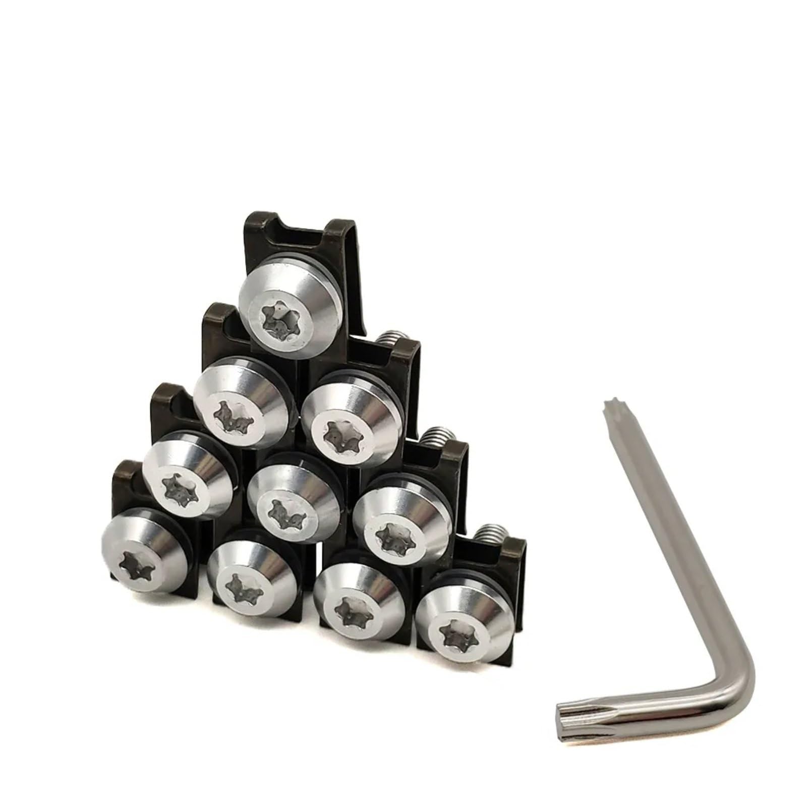 TGFQOLB Gewindeschrauben Set Für NC750S Für NC750X Motorrad Verkleidung Schrauben Für Custom Moto Körper Für Frühling Schrauben Zubehör Motorrad Batterie Terminal Schrauben(Silver) von TGFQOLB