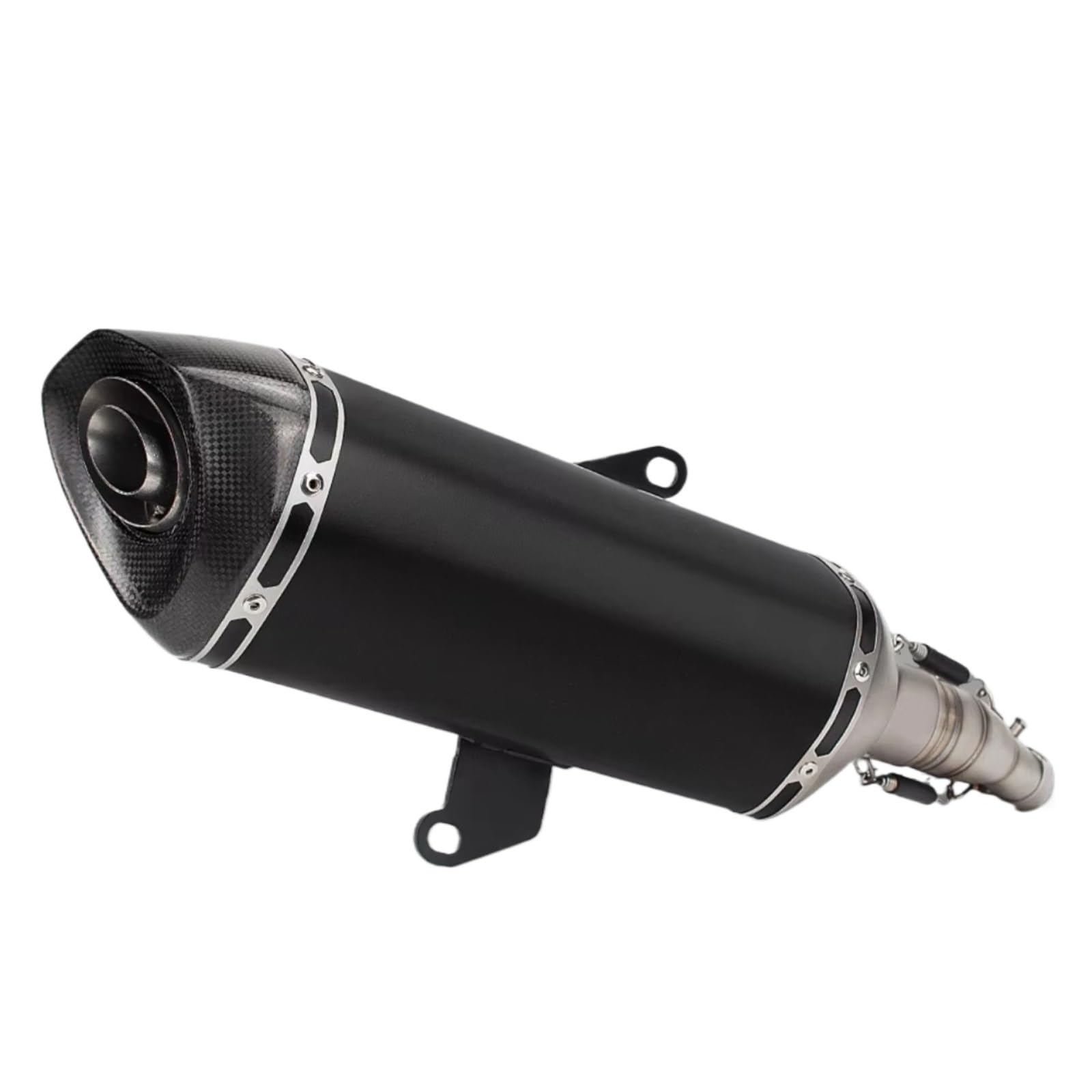 TGFQOLB Motorrad Auspuff Für ADV350 2022 2023 2024 Motorradauspuff Modifizieren Sie Das Mittlere Verbindungsrohr Mit Carbon-Spitzen-Schalldämpfer-Motorrad-Auspuffrohr(Type A) von TGFQOLB
