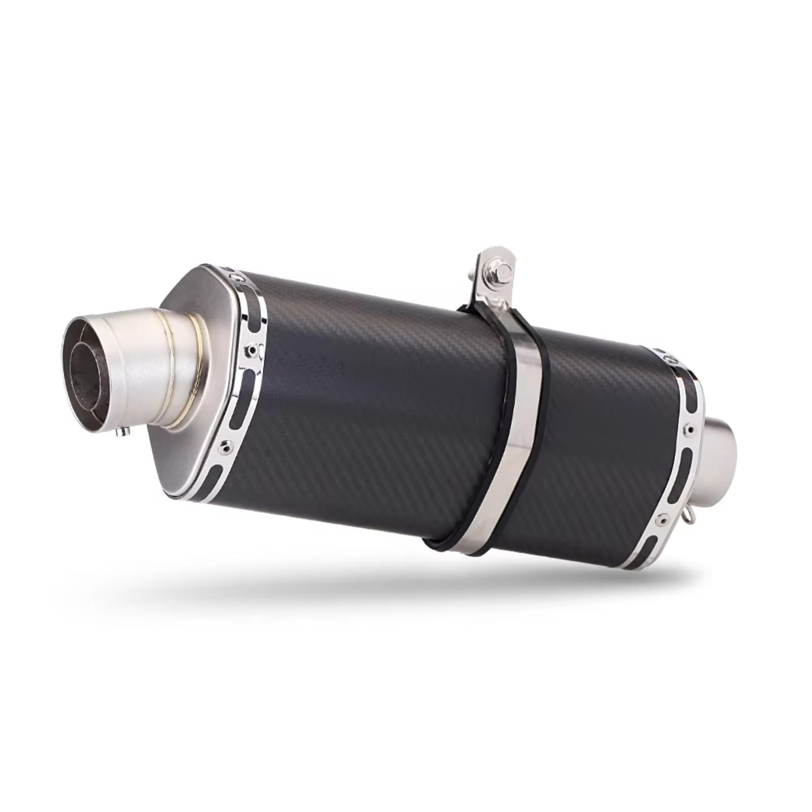 TGFQOLB Motorrad Auspuff Für CRF300L Motorrad-Auspuffrohr, 51 Mm, Universelles Motorrad-Zubehör, Auspuffrohr, Modifizierter Kohlefaser-Schalldämpfer(Type B) von TGFQOLB