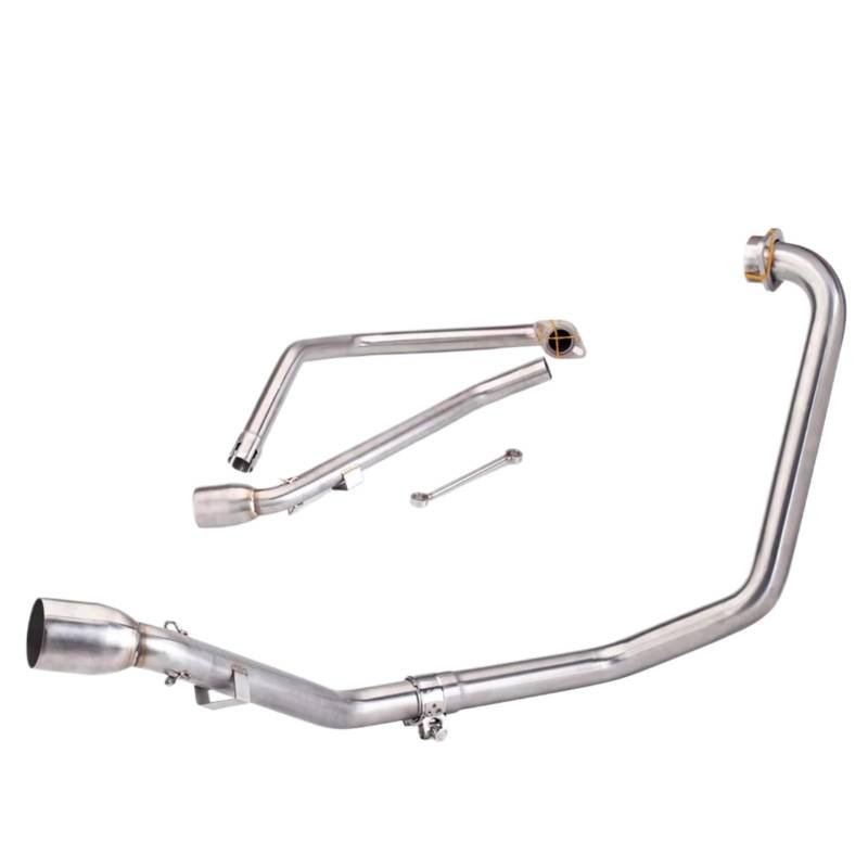 TGFQOLB Motorrad Auspuff Für FZS150 Motorrad Auspuffrohr Vorne Link Rohr Motorrad Zubehör Auspuff Schalldämpfer Slip Auf 51mm von TGFQOLB