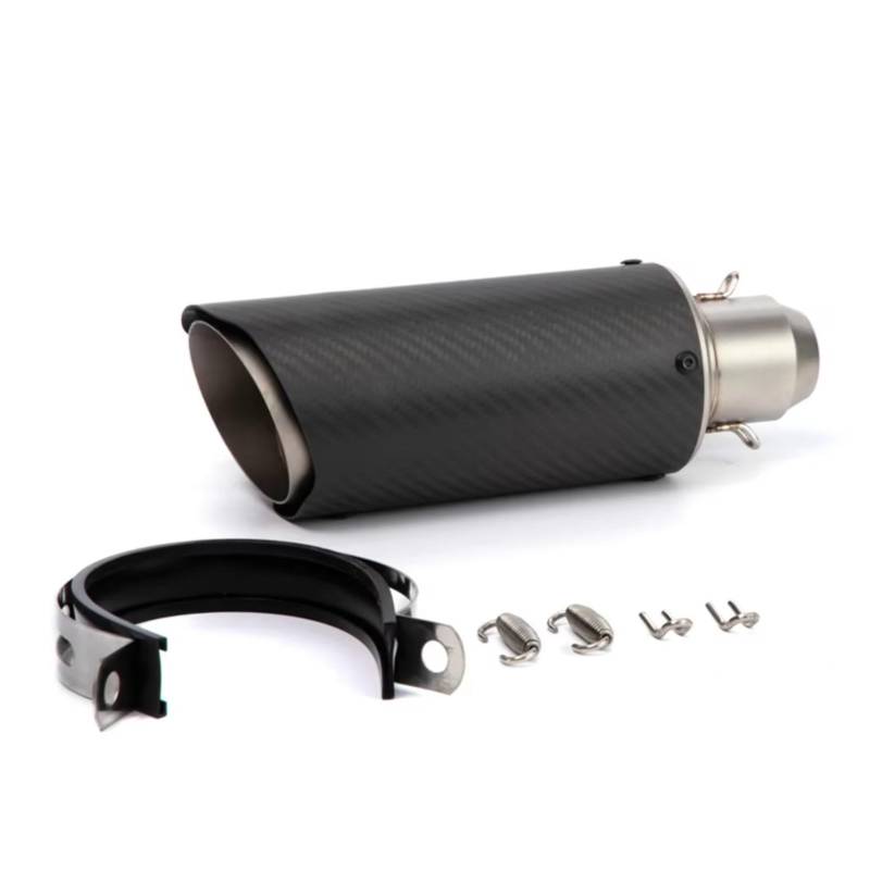 TGFQOLB Motorrad Auspuff Kompatibel Mit CBR650R Motorrad Modifizierter Auspuffschalldämpfer Mit Aufkleber Motorrad Slip-on Schalldämpfer Auspuffrohr(Type A) von TGFQOLB