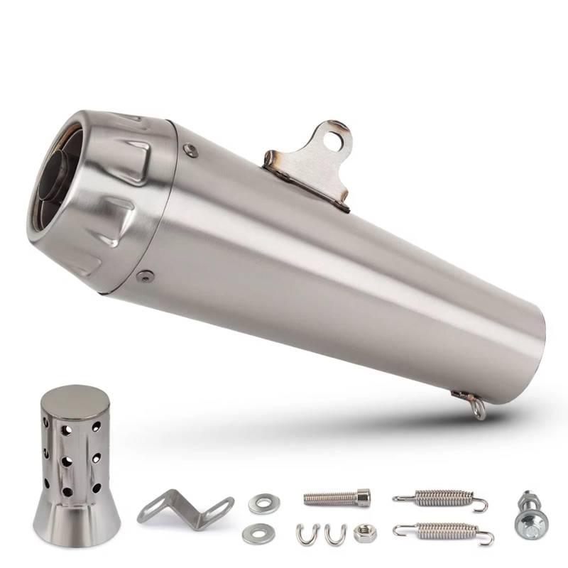TGFQOLB Motorrad Auspuff Kompatibel Mit CBR650R Motorradzubehör Universelles Modifiziertes Auspuffrohr Schalldämpfer Motorrad-Auspuffendrohr(Type A 60mm) von TGFQOLB
