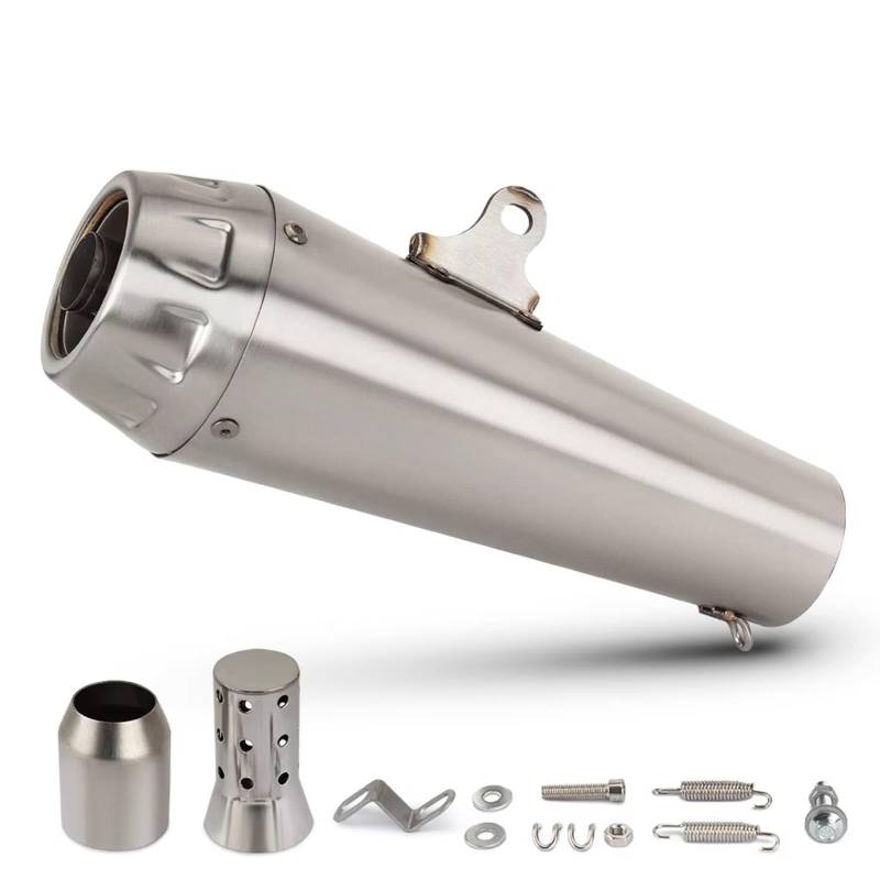 TGFQOLB Motorrad Auspuff Kompatibel Mit CBR650R Motorradzubehör Universelles Modifiziertes Auspuffrohr Schalldämpfer Motorrad-Auspuffendrohr(Type B 51mm) von TGFQOLB