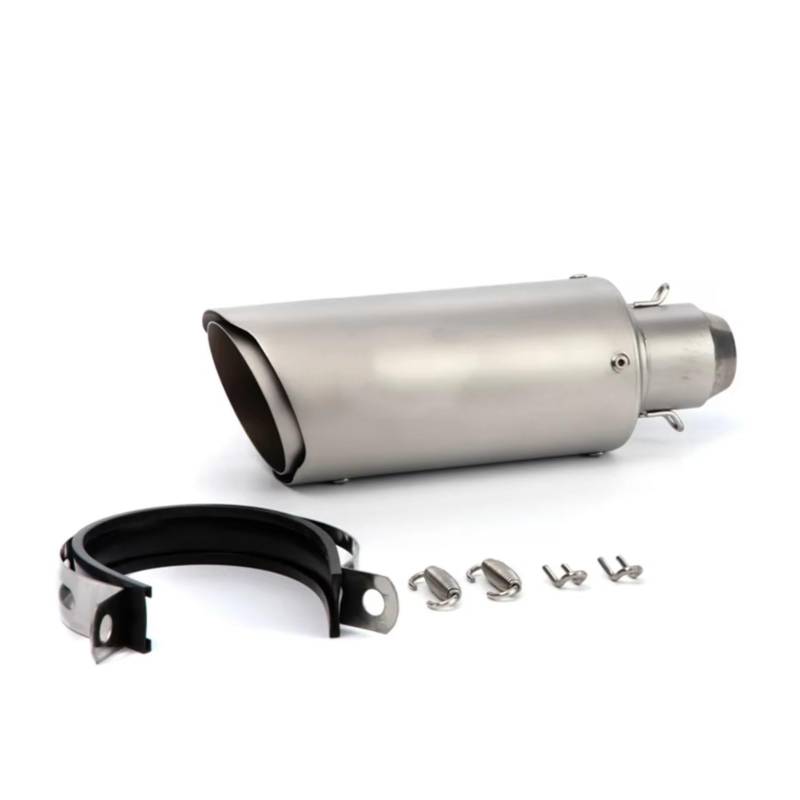 TGFQOLB Motorrad Auspuff Kompatibel Mit FZ6 Für R3 Motorrad-Auspuffrohr Mit Aufkleber Motorrad Slip-on Schalldämpfer Auspuffrohr(Type c) von TGFQOLB