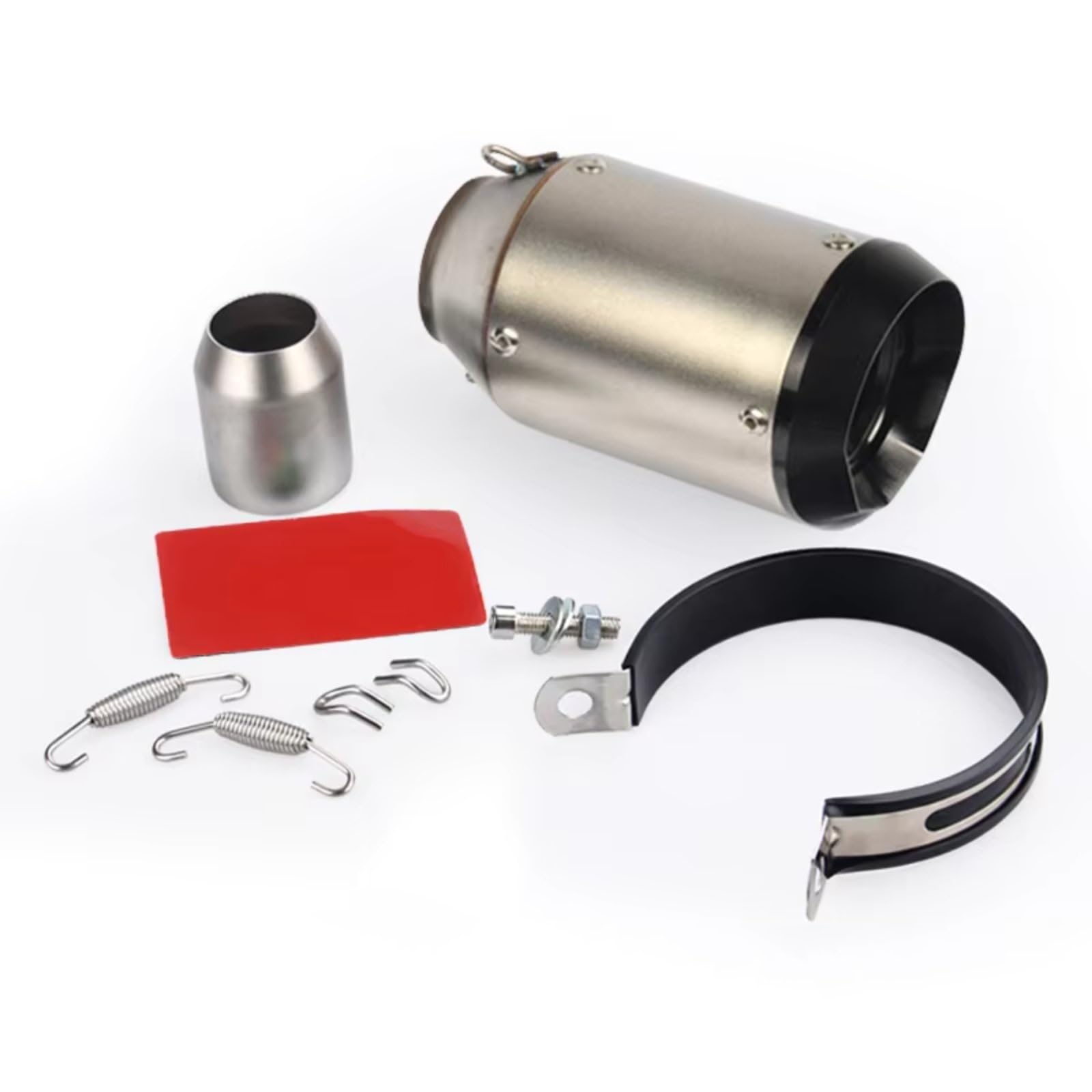 TGFQOLB Motorrad Auspuff Kompatibel Mit FZ6 Motorradzubehör 51mm Universal Motorrad Slip On Auspuff Schalldämpfer Motorrad Auspuffrohr(A) von TGFQOLB