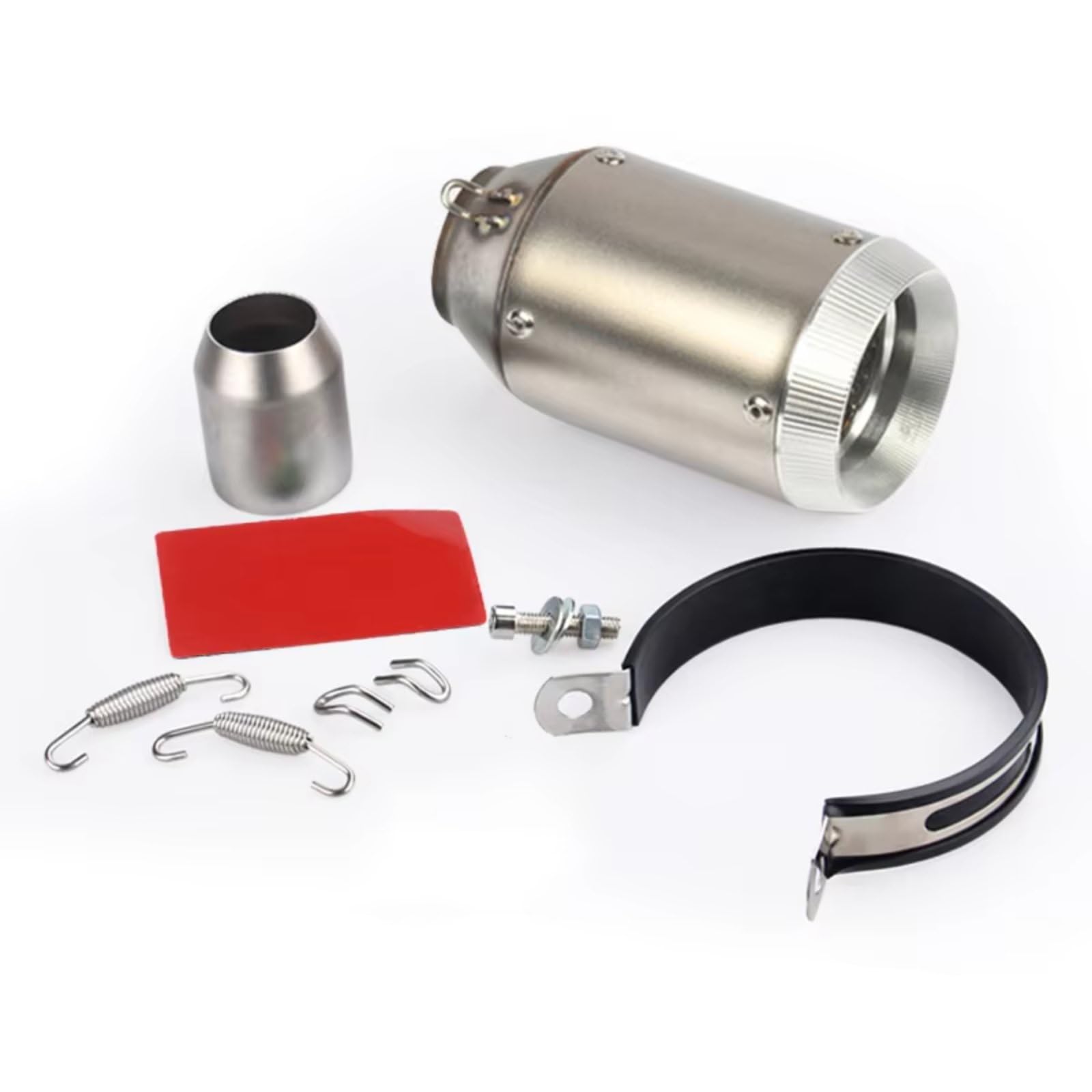 TGFQOLB Motorrad Auspuff Kompatibel Mit FZ6 Motorradzubehör 51mm Universal Motorrad Slip On Auspuff Schalldämpfer Motorrad Auspuffrohr(E) von TGFQOLB