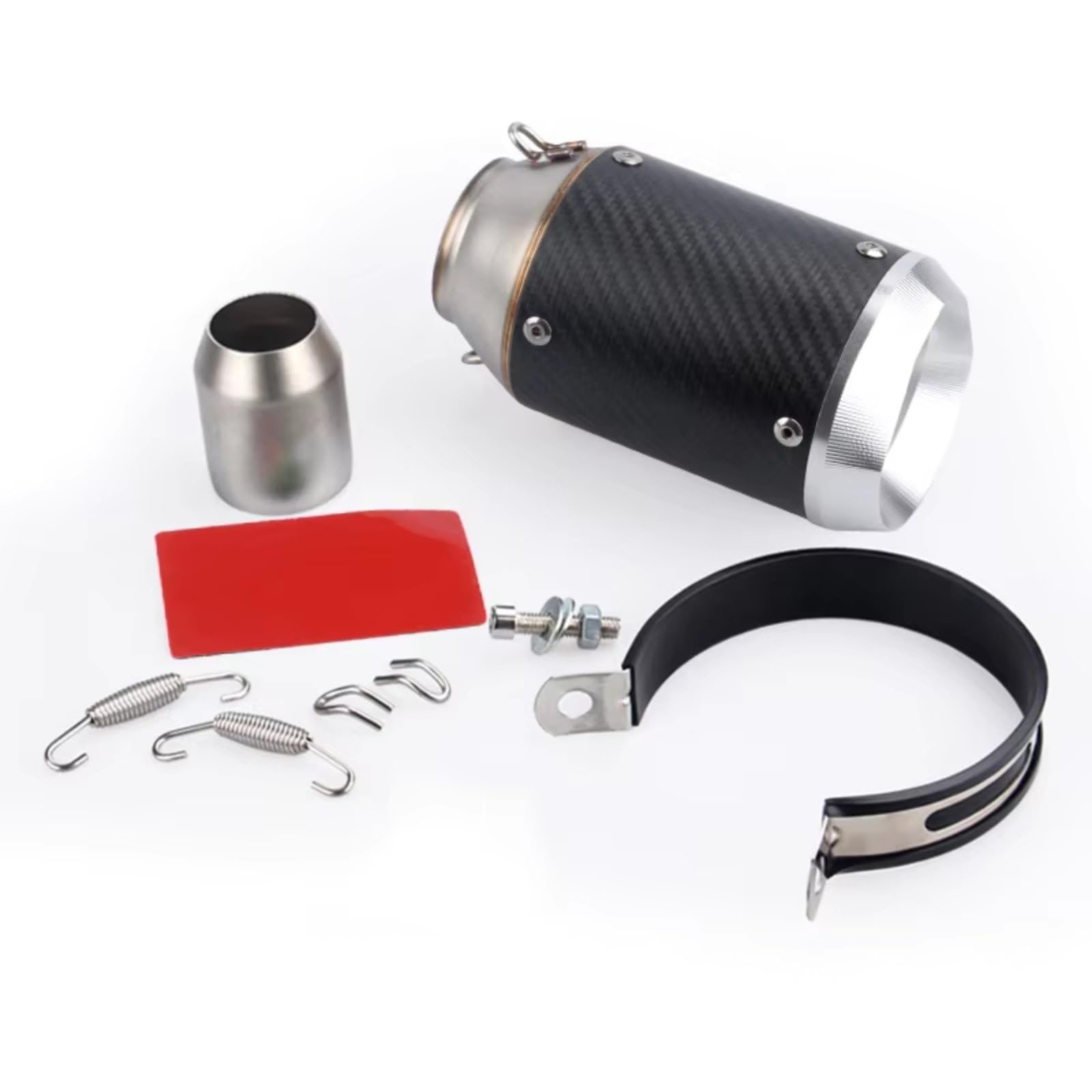 TGFQOLB Motorrad Auspuff Kompatibel Mit FZ6 Motorradzubehör 51mm Universal Motorrad Slip On Auspuff Schalldämpfer Motorrad Auspuffrohr(F) von TGFQOLB