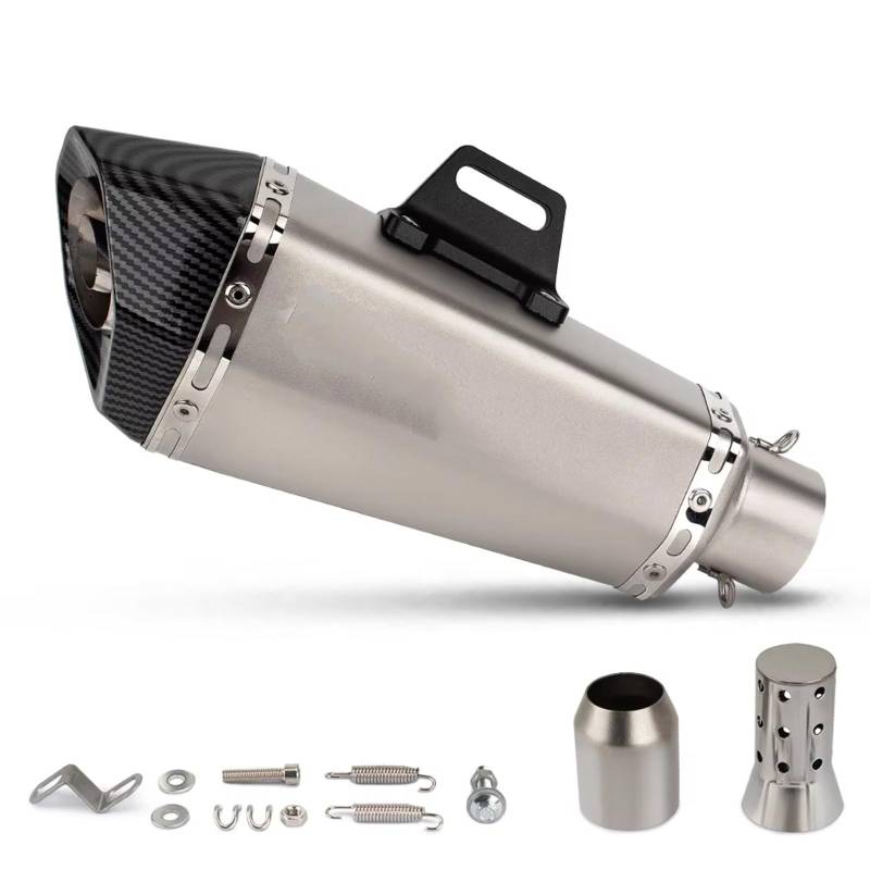 TGFQOLB Motorrad Auspuff Kompatibel Mit FZ6 Universal-Motorradzubehör Motorrad-Auspuffkegel Hexagon Schalldämpfer Auspuffrohr Modifizieren(Type A) von TGFQOLB