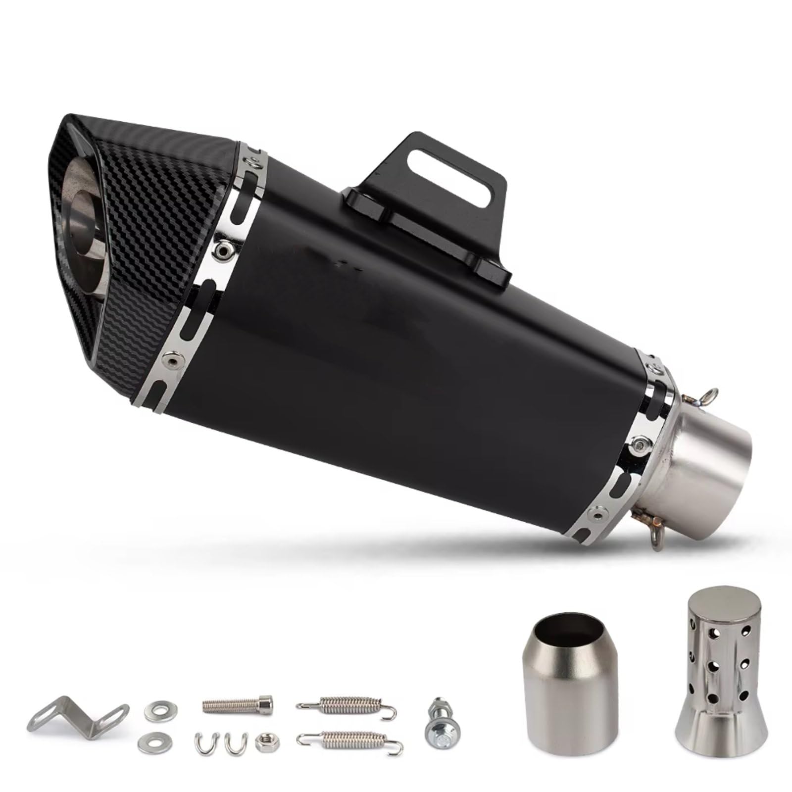 TGFQOLB Motorrad Auspuff Kompatibel Mit FZ6 Universal-Motorradzubehör Motorrad-Auspuffkegel Hexagon Schalldämpfer Auspuffrohr Modifizieren(Type B) von TGFQOLB