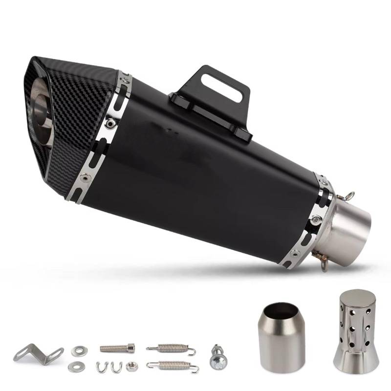 TGFQOLB Motorrad Auspuff Kompatibel Mit FZ6 Universal-Motorradzubehör Motorrad-Auspuffkegel Hexagon Schalldämpfer Auspuffrohr Modifizieren(Type B) von TGFQOLB