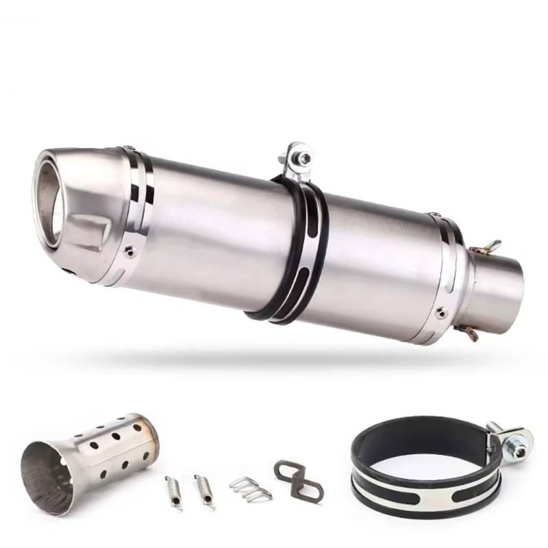 TGFQOLB Motorrad Auspuff Kompatibel Mit FZ6N Für R1 Für R6 Für R3 Motorradzubehör Schalldämpfer Auspuffrohr 51mm Motorrad Modifizierter Auspuffschalldämpfer(Type A) von TGFQOLB