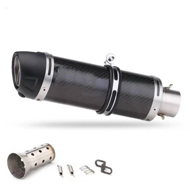 TGFQOLB Motorrad Auspuff Kompatibel Mit FZ6N Für R1 Für R6 Für R3 Motorradzubehör Schalldämpfer Auspuffrohr 51mm Motorrad Modifizierter Auspuffschalldämpfer(Type C) von TGFQOLB