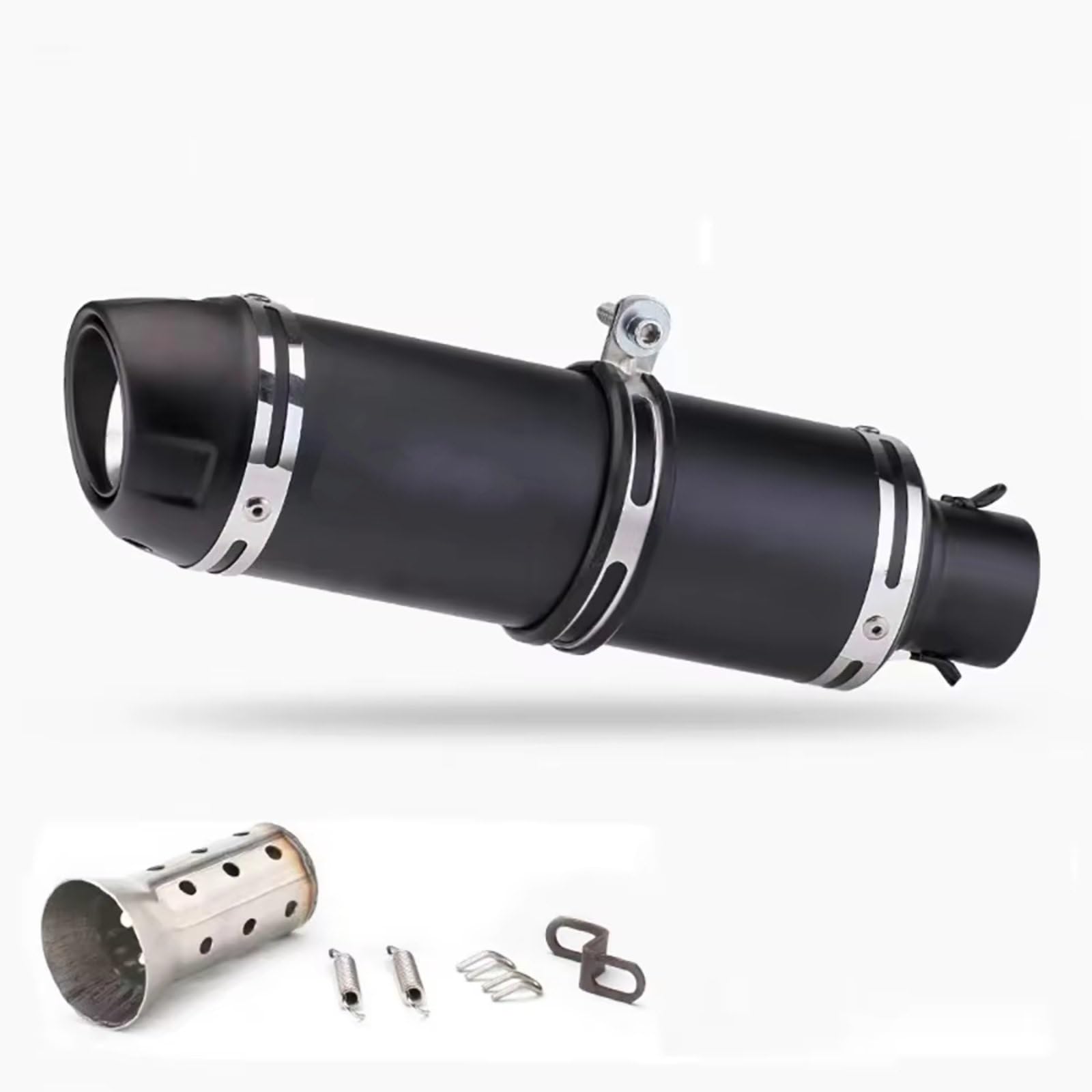 TGFQOLB Motorrad Auspuff Kompatibel Mit FZ6N Für R1 Für R6 Für R3 Motorradzubehör Schalldämpfer Auspuffrohr 51mm Motorrad Modifizierter Auspuffschalldämpfer(Type D) von TGFQOLB
