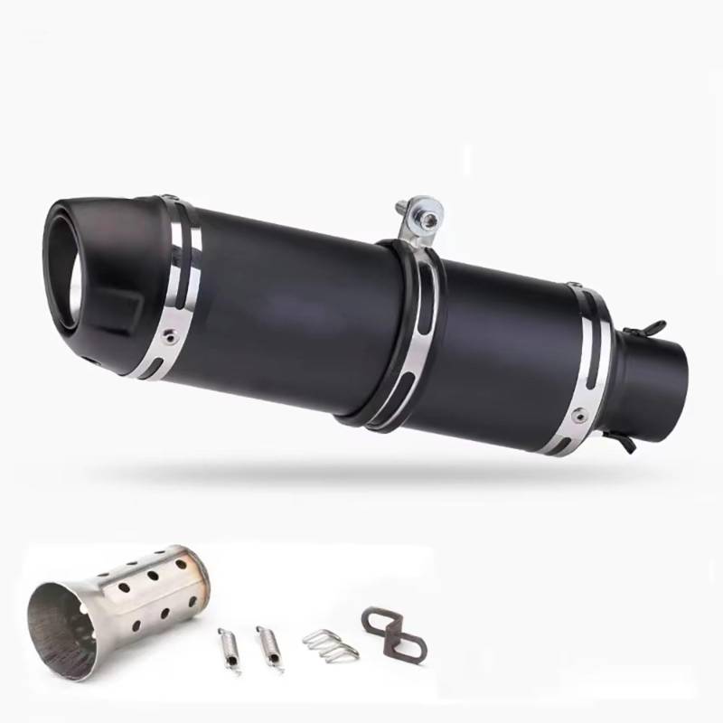 TGFQOLB Motorrad Auspuff Kompatibel Mit FZ6N Für R1 Für R6 Für R3 Motorradzubehör Schalldämpfer Auspuffrohr 51mm Motorrad Modifizierter Auspuffschalldämpfer(Type D) von TGFQOLB