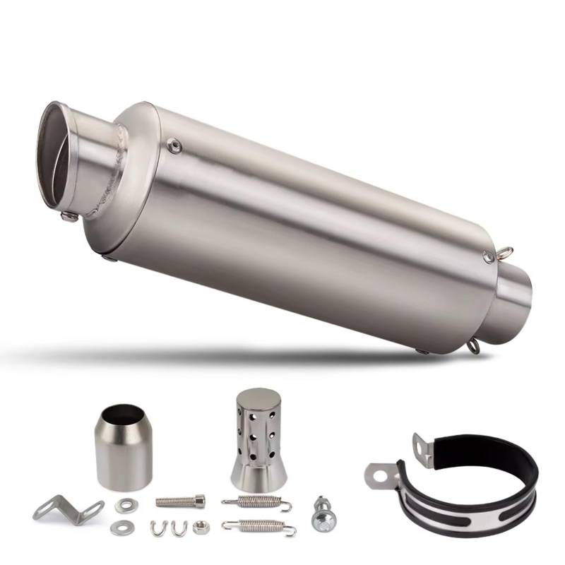 TGFQOLB Motorrad Auspuff Kompatibel Mit FZ8-Motorradzubehör Schalldämpfer-Auspuffrohr 51 Mm Universal-Motorrad-Auspuffrohr(Type A) von TGFQOLB