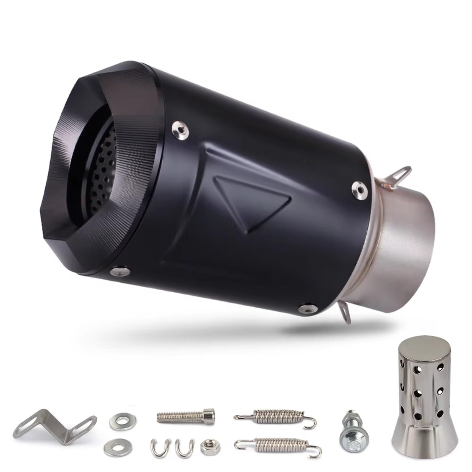TGFQOLB Motorrad Auspuff Kompatibel Mit Für NINJA650 Motorrad-Auspuffschalldämpfer, Kegel-Endrohr, 60 Mm, Universal-Schalldämpfer, Zubehör Ändern(Type A) von TGFQOLB