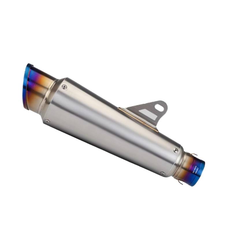 TGFQOLB Motorrad Auspuff Kompatibel Mit Für Z125, 51 Mm, Universelles Motorradzubehör, Modifizierter Auspuffschalldämpfer, Halbes Blaues Endrohr von TGFQOLB