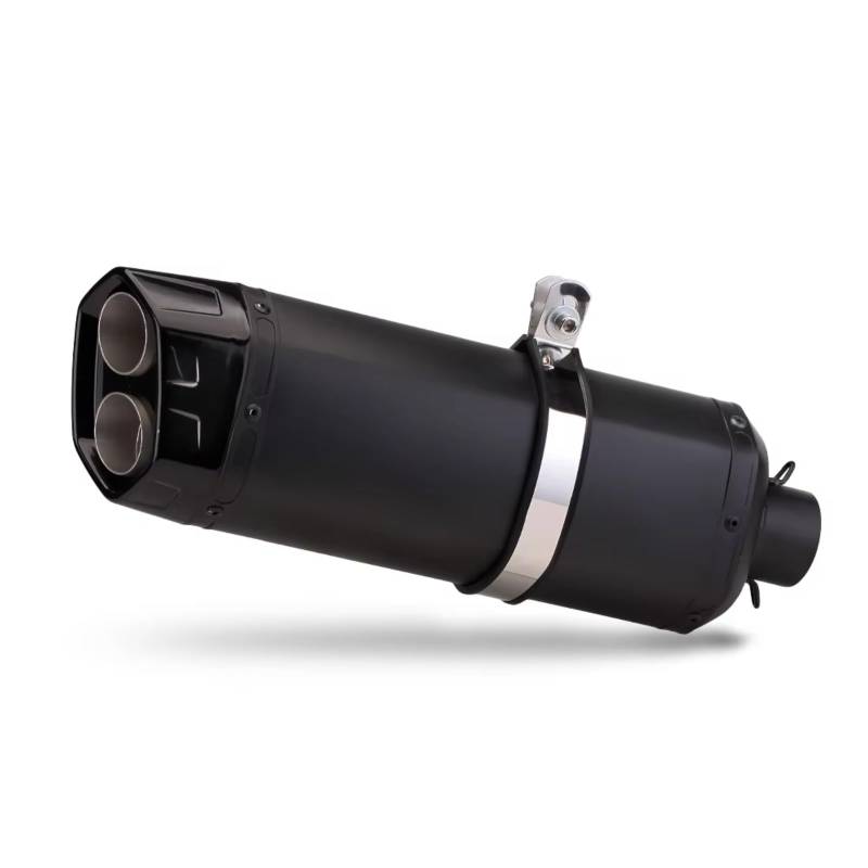 TGFQOLB Motorrad Auspuff Kompatibel Mit Für ZX4R Für Z650 Motorrad-Auspuffendrohr Doppelloch-Schalldämpfer Motorradzubehör Auspuffrohr(E) von TGFQOLB