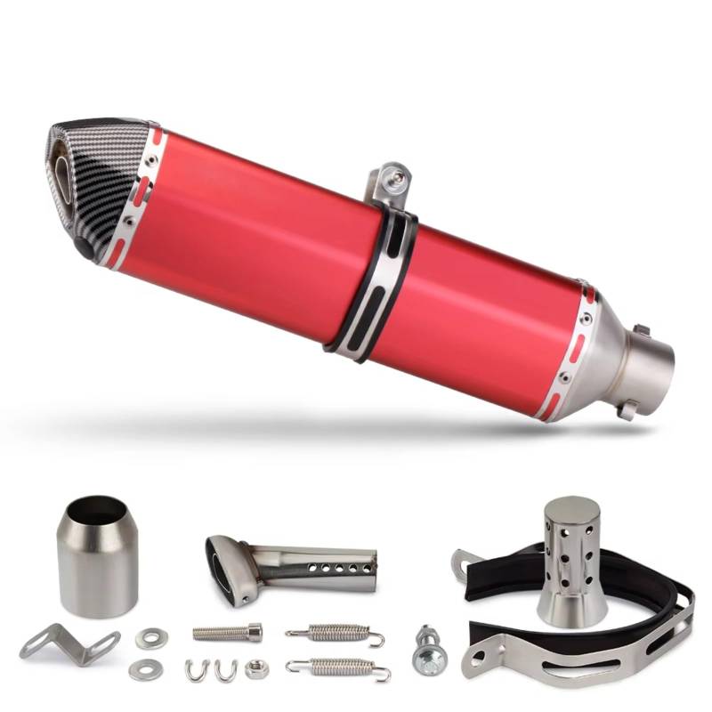 TGFQOLB Motorrad Auspuff Kompatibel Mit MT03 Motorradzubehör Schalldämpfer Auspuffrohr 470 Mm Sechskantschalldämpfer Auspuffendrohr 51 Mm(D) von TGFQOLB