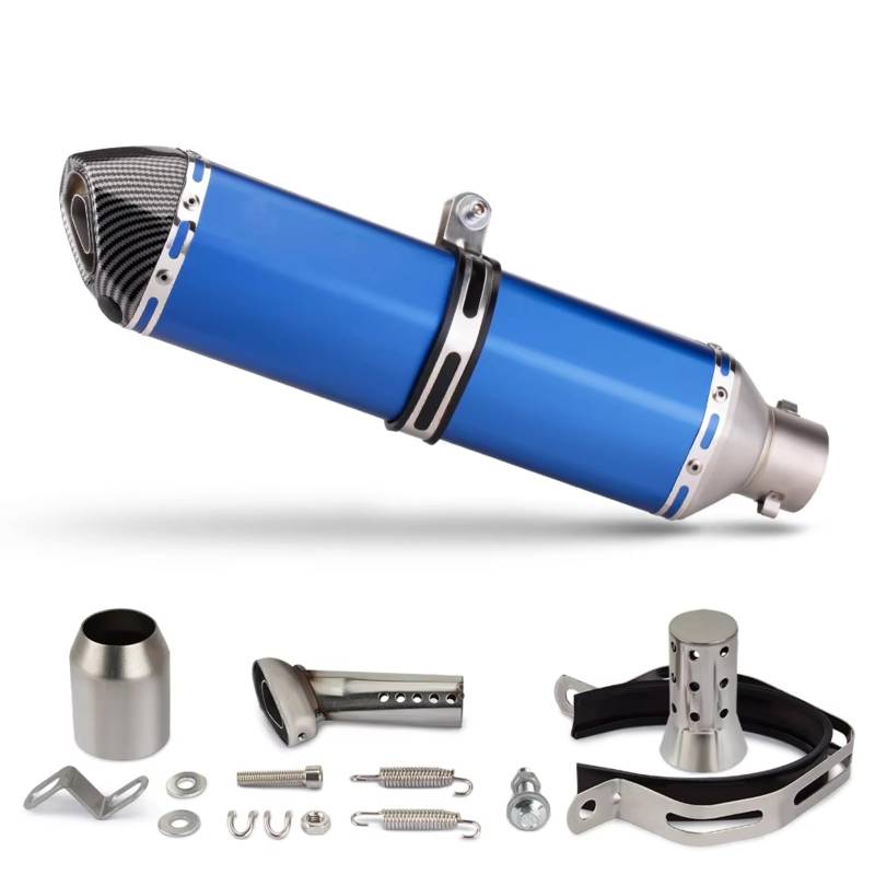 TGFQOLB Motorrad Auspuff Kompatibel Mit MT03 Motorradzubehör Schalldämpfer Auspuffrohr 470 Mm Sechskantschalldämpfer Auspuffendrohr 51 Mm(G) von TGFQOLB